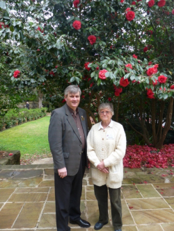 Deputy Mayor Hornsby Shire Council with Lorraine Smith of Friends of Lisgar Gardens