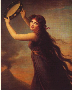 Figure 2 Emma Hamilton (Lady Lever Art Gallery, Port Sunlight: 1790-91 "Emma Hamilton as Bacchante")